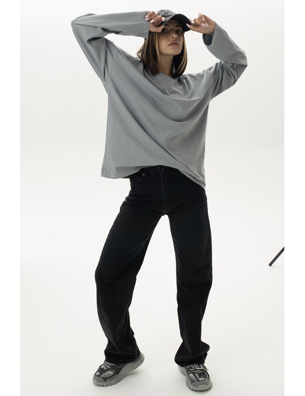 Унісекс лонгслів оверсайз котон