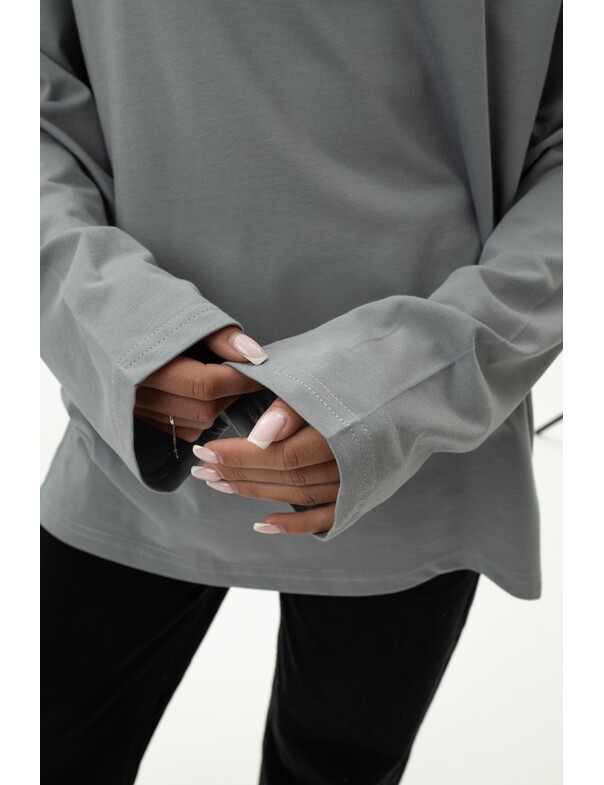 Унісекс лонгслів оверсайз котон