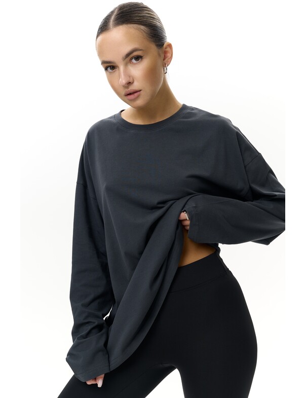 Унісекс лонгслів оверсайз котон