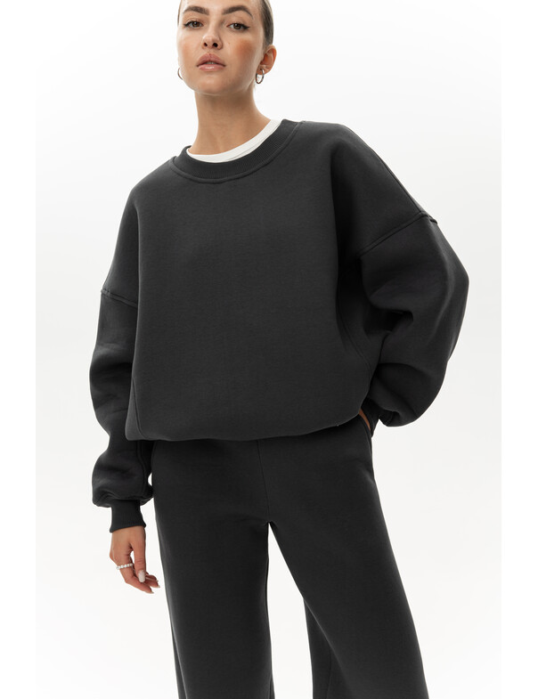 Унісекс світшот преміум зі стяжкою на флісі