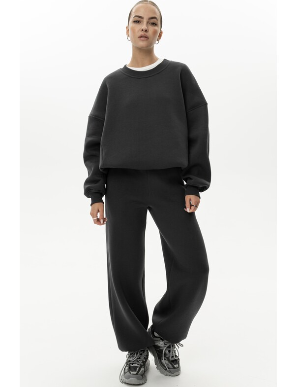 Унісекс світшот преміум зі стяжкою на флісі