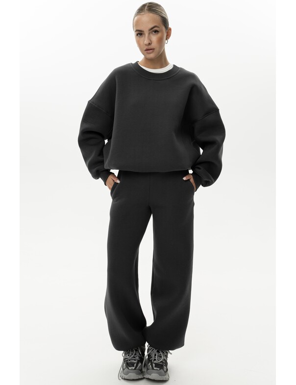 Унісекс світшот преміум зі стяжкою на флісі