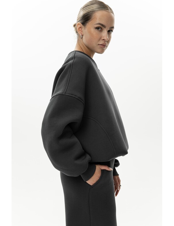 Унисекс свитшот премиум со стяжкой на флисе