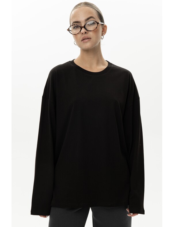 Унисекс лонгслив оверсайз коттон