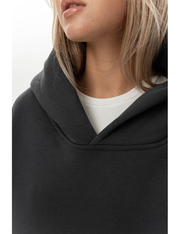 Унісекс оверсайз худі з рельєфами на стяжках на флісі