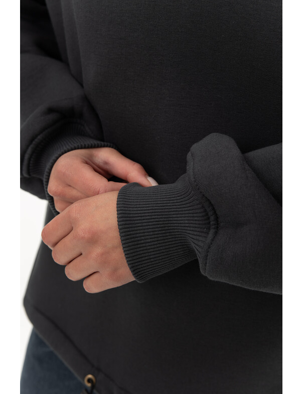 Унісекс оверсайз худі з рельєфами на стяжках на флісі