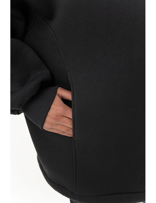 Унісекс оверсайз худі з рельєфами на стяжках на флісі