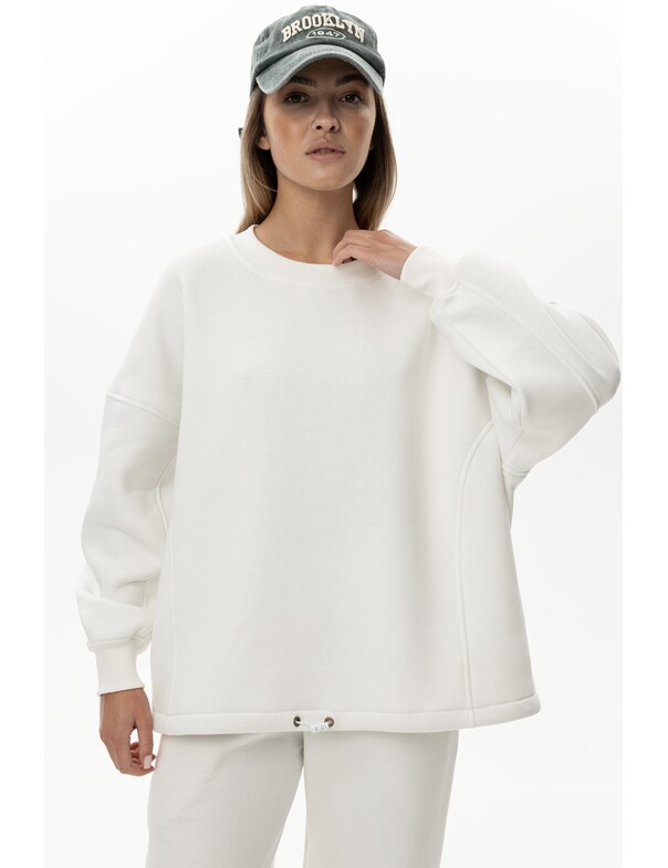 Унисекс свитшот премиум со стяжкой на флисе