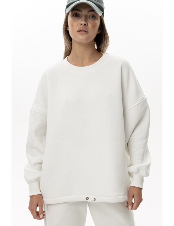 Унисекс свитшот премиум со стяжкой на флисе