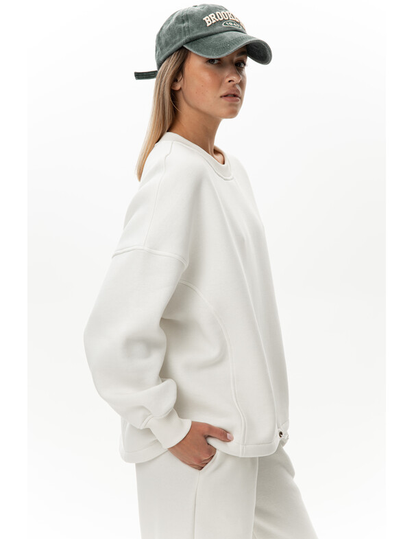 Унисекс свитшот премиум со стяжкой на флисе