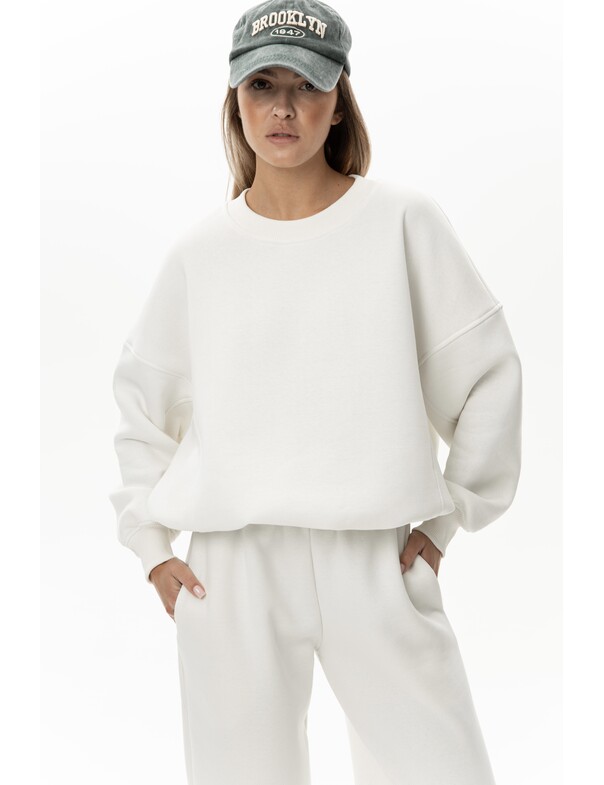 Унисекс свитшот премиум со стяжкой на флисе