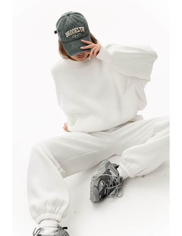 Унисекс свитшот премиум со стяжкой на флисе