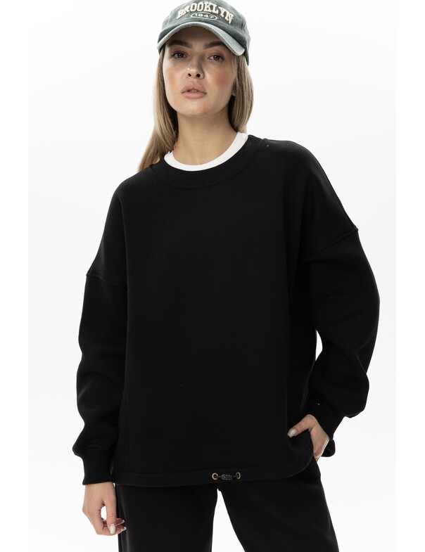 Унисекс свитшот премиум со стяжкой на флисе