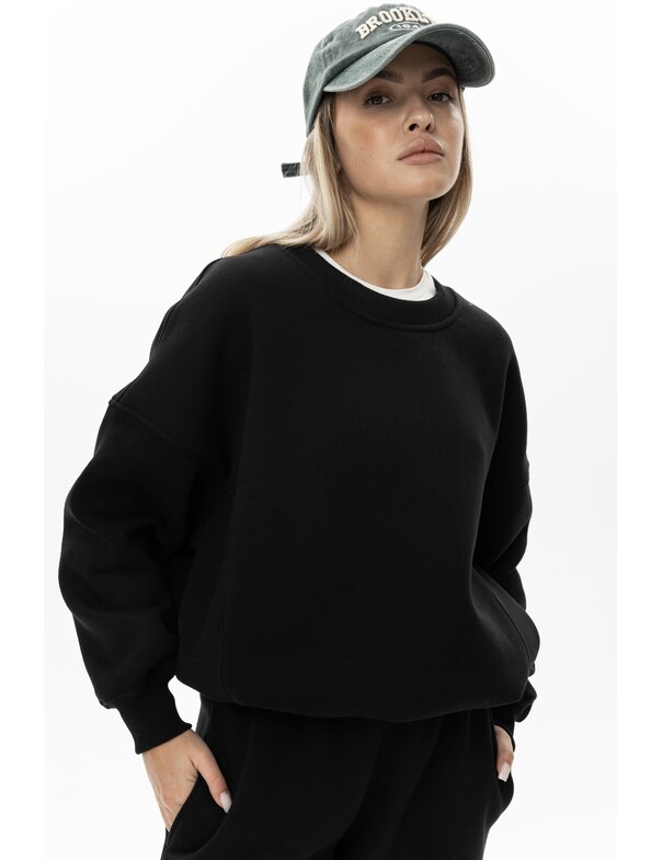 Унисекс свитшот премиум со стяжкой на флисе