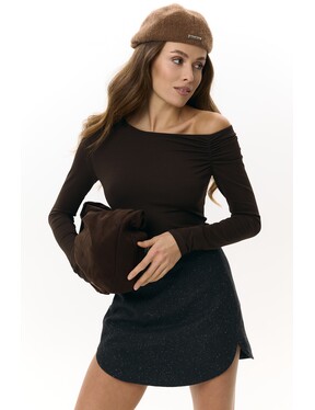 Лонгслів зі збіркою на плече Лонгслів зі збіркою на плече