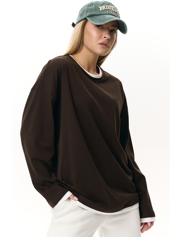 Лонгслів оверсайз двохшаровий Лонгслів оверсайз двохшаровий