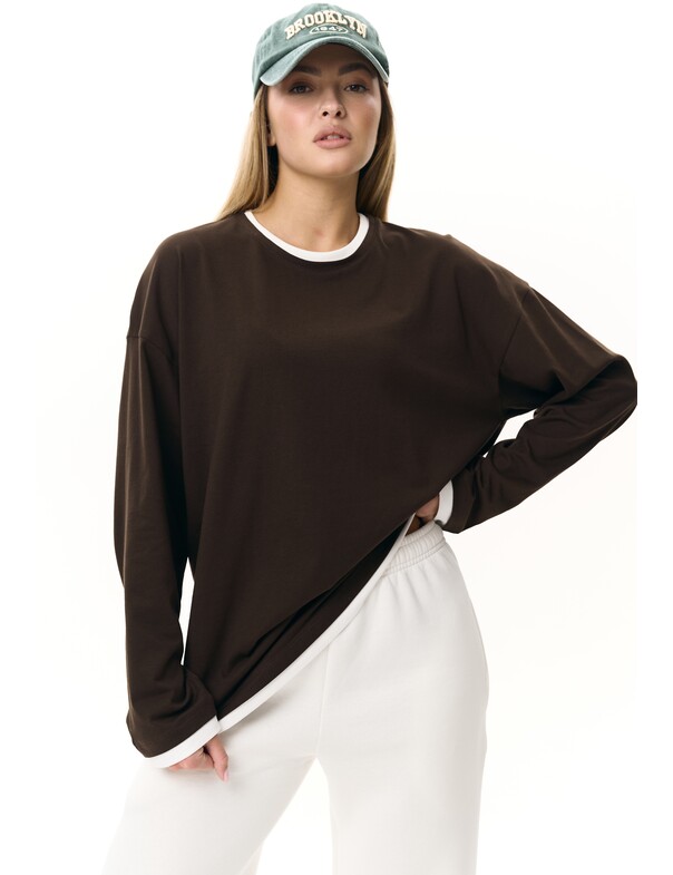 Лонгслів оверсайз двохшаровий Лонгслів оверсайз двохшаровий