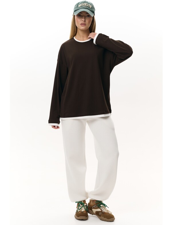 Лонгслів оверсайз двохшаровий Лонгслів оверсайз двохшаровий