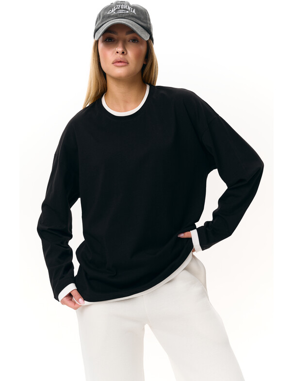 Лонгслів оверсайз двохшаровий Лонгслів оверсайз двохшаровий