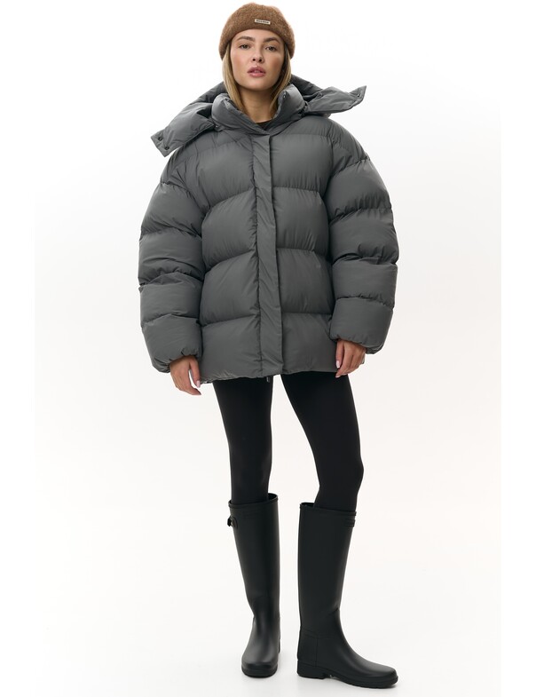 Пуховик базовый удлиненный