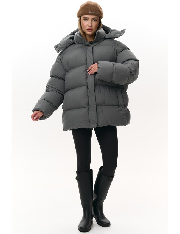 Пуховик базовый удлиненный