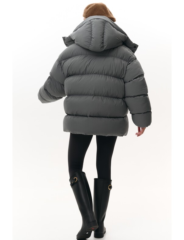 Пуховик базовый удлиненный
