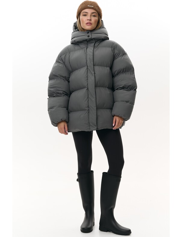 Пуховик базовый удлиненный