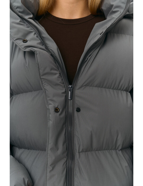 Пуховик базовый удлиненный