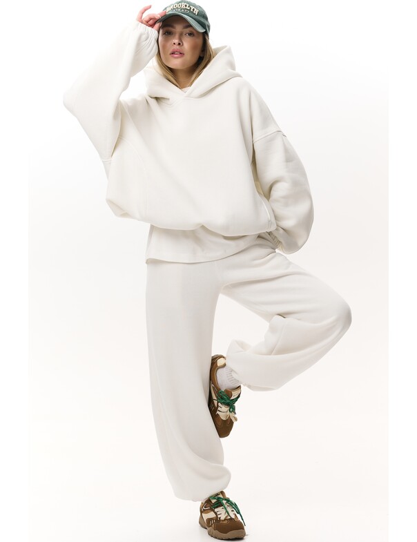 Унісекс оверсайз худі з рельєфами на стяжках