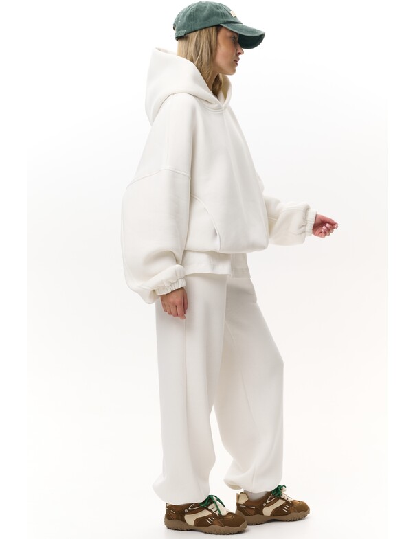 Унісекс оверсайз худі з рельєфами на стяжках