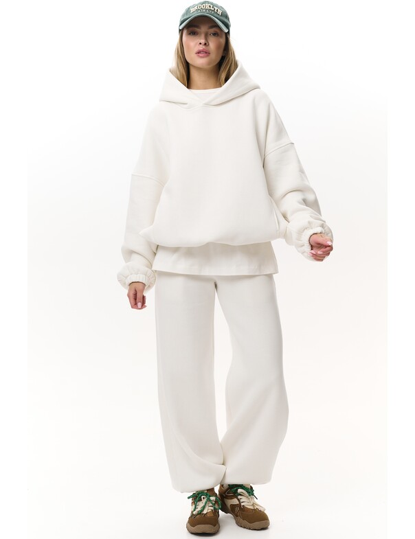 Унісекс оверсайз худі з рельєфами на стяжках