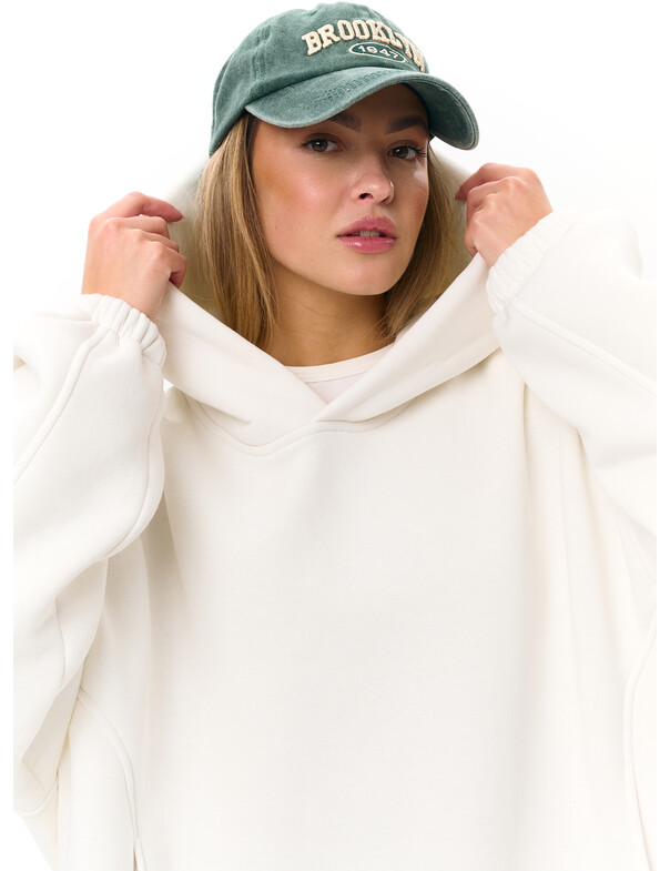 Унісекс оверсайз худі з рельєфами на стяжках