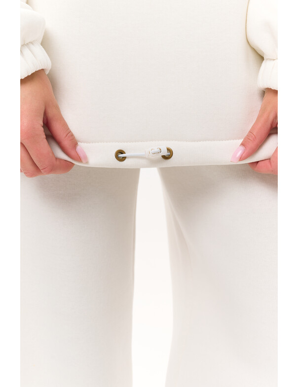 Унисекс оверсайз худи с рельефами на стяжках на флисе обновленный