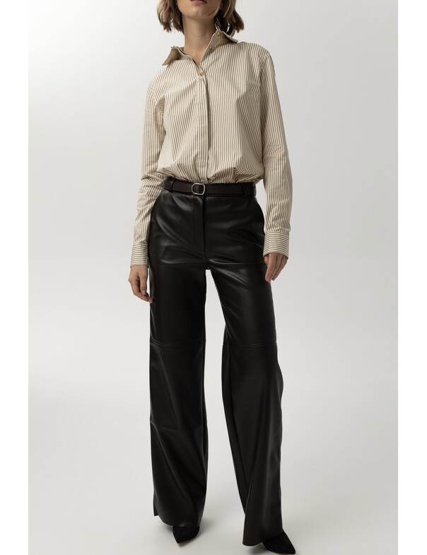 Женские брюки из экокожи