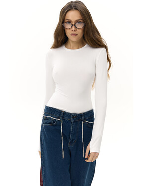 Лонгслив вискоза с вырезом на пальчик