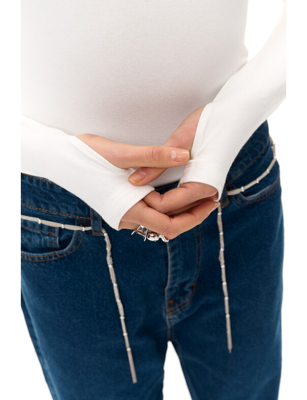 Лонгслів віскоза з вирізом на пальчик