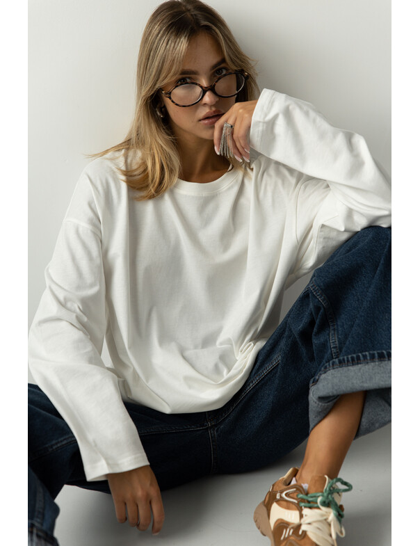 Унісекс лонгслів оверсайз котон