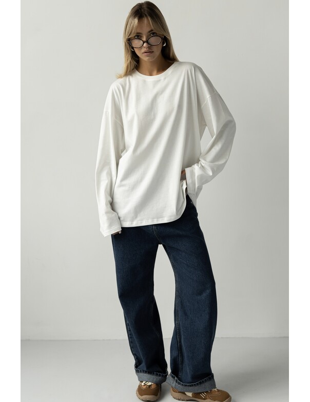 Унісекс лонгслів оверсайз котон