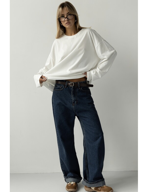 Унісекс лонгслів оверсайз котон