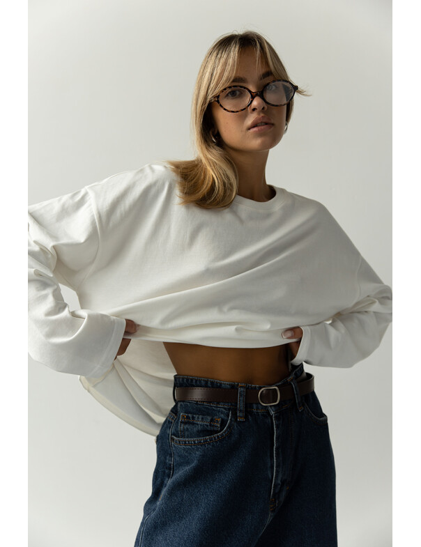 Унісекс лонгслів оверсайз котон