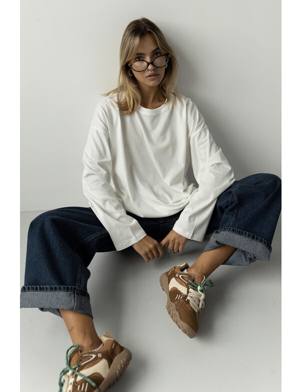 Унисекс лонгслив оверсайз коттон