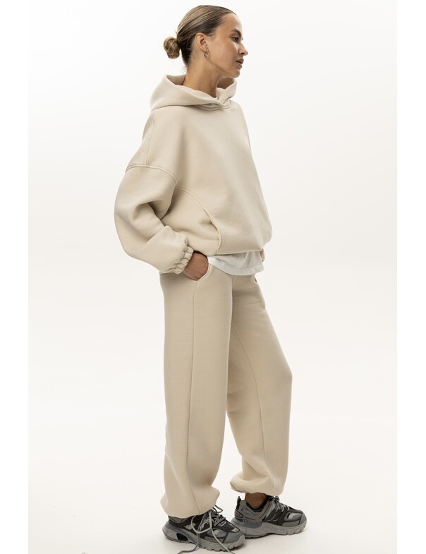 Унісекс оверсайз худі з рельєфами на стяжках