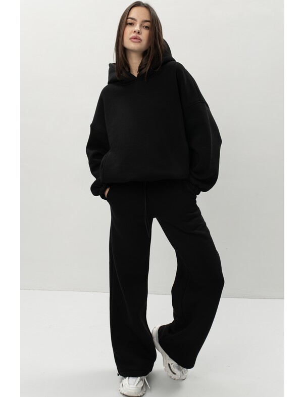 Унісекс оверсайз худі з рельєфами на стяжках