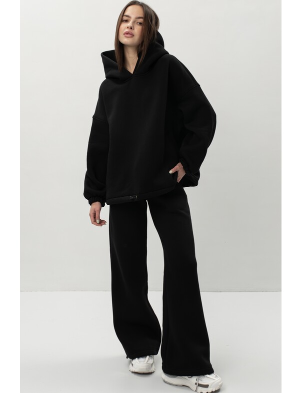 Унісекс оверсайз худі з рельєфами на стяжках