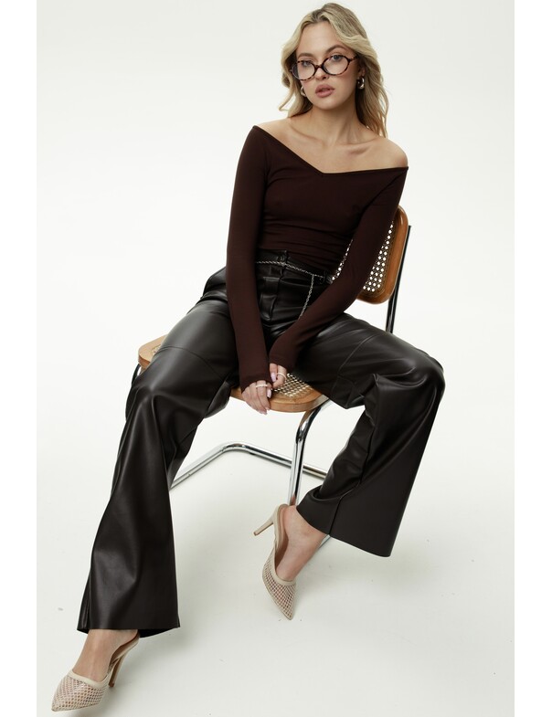 Лонгслів з відкритими плечима