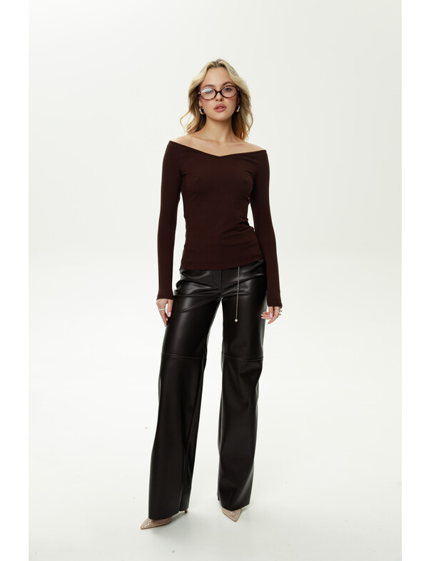 Лонгслів з відкритими плечима