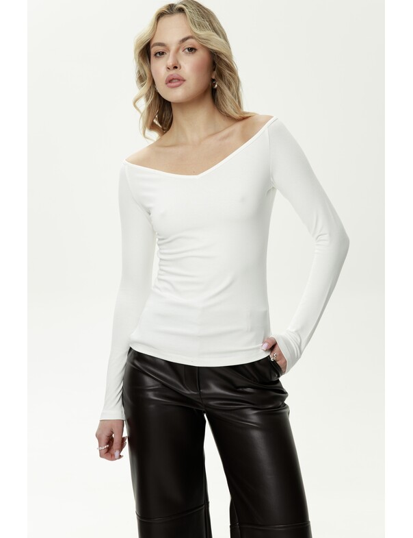 Лонгслив с открытыми плечами