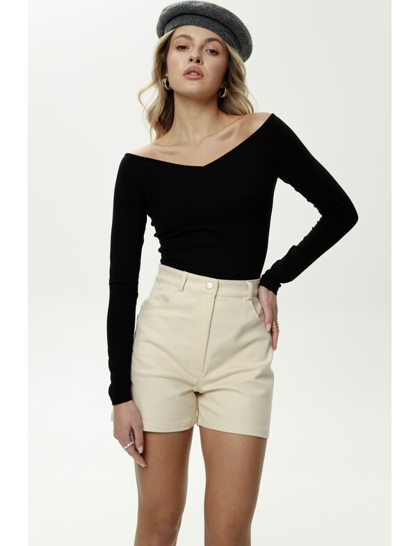 Лонгслив с открытыми плечами