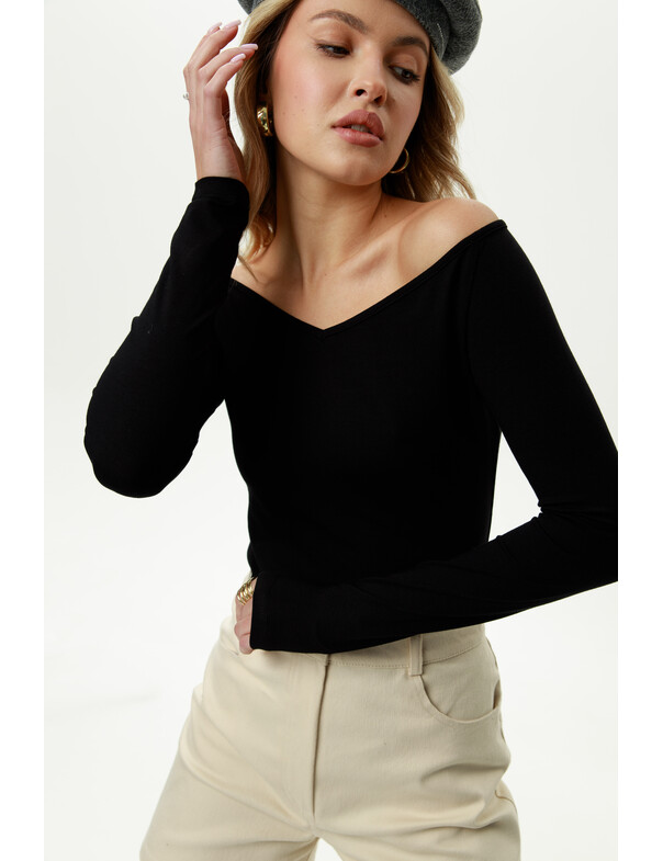 Лонгслів з відкритими плечима