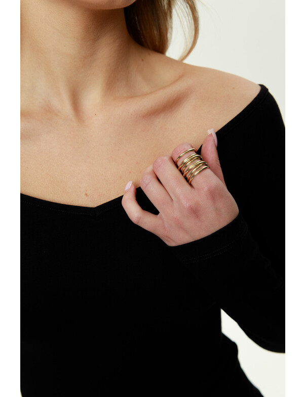 Лонгслів з відкритими плечима